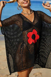 Floral Mesh Beach Cover-Up