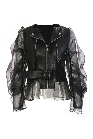 Statement Sheer Sleeve Jacket