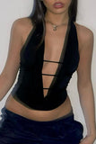 Strappy Cutout Halter Tank Top