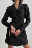Elegant Double-Breasted Casual Dress