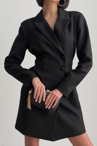 Elegant Double-Breasted Casual Dress