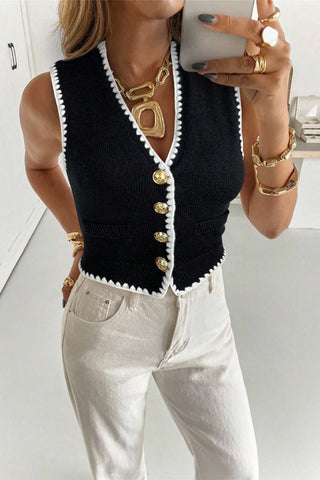 Button-Front Statement Vest