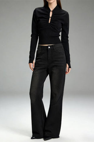 High-Waisted Flare Jeans