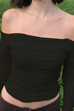 Off-Shoulder Long Sleeve Top
