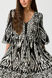 Flowing Printed Casual Dress