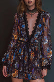 Floral V-Neck Casual Dress