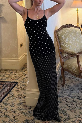 Polka Dot Maxi Casual Dress