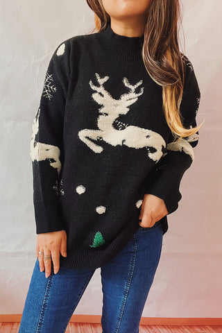 Festive Reindeer Knit Sweater
