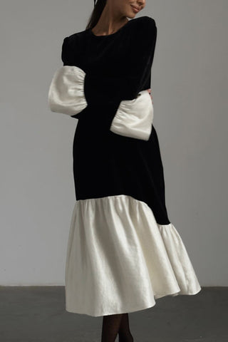 Asymmetrical Ruffle Hem Casual Dress