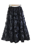Rosette Textured Skirt