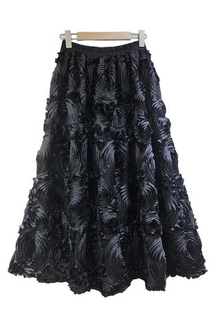 Rosette Textured Skirt