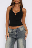 Keyhole Halter Tank Top