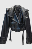 Croc-Embossed Moto Jacket