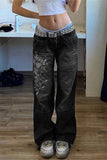 Artistic Straight-Leg Jeans