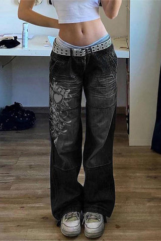 Artistic Straight-Leg Jeans