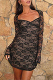 Lace Overlay Night Out Mini Dress