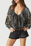 Bohemian Long-Sleeve Blouse