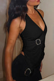 Asymmetrical Hem Tank with Buckle Detail