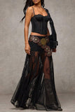 Elegant Lace Maxi Skirt