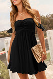 Flowy Smocked-Front Casual Dress