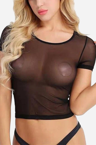Chic Sheer Cropped Tank Top
