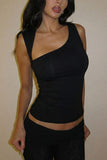 Asymmetric Cutout Tank Top