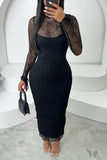 Elegant Long Sleeve Lace Dress