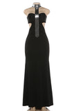 Strapless Maxi Dress with Statement Detail