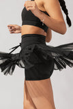 Layered Fringe Mini Skirt