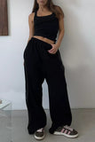 Elastic Waist Relaxed Casual Pants