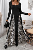 Long Sleeve Patterned Maxi Dress