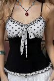 Polka Dot Tank with Bow Accent