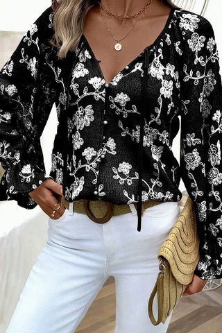 Floral Button-Up Blouse