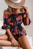 Off-Shoulder Printed Romper