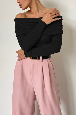 Off-The-Shoulder Knit Sweater