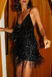 Fringe Mini Dress for Night Out
