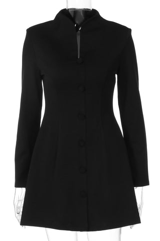 Buttoned Blazer Style Mini Dress