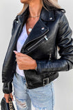 Classic Biker Faux Leather Jacket