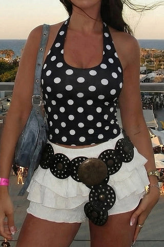 Polka Dot Halter Tank Top