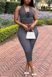 Polka Dot Halter Pants Set