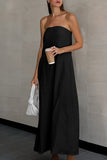 Strapless A-Line Casual Dress