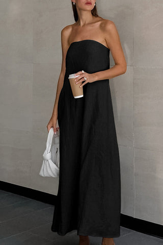 Strapless A-Line Casual Dress