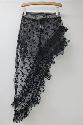 Asymmetric Layered Skirt