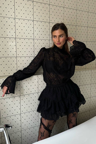 Elegant Lace Skirt Set