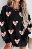 Heart Graphic Patched Sweatshirt