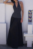 Halter Neck Polka Dot  Dress