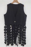 Statement Fringe Circle Vest
