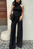 Elegant High Neck Pants Set