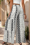 Wide-Leg Printed Casual Pants