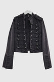 Military-Inspired Button Jacket